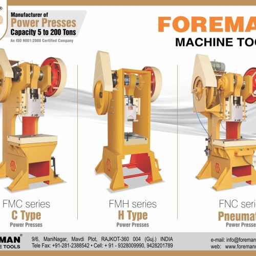 Steel frame power press